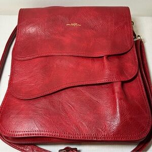 Espe LUXE Chic Crossbody or Shoulder Bag. Red
